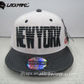 3D embroidery leather visor snapback hiphop flat cap